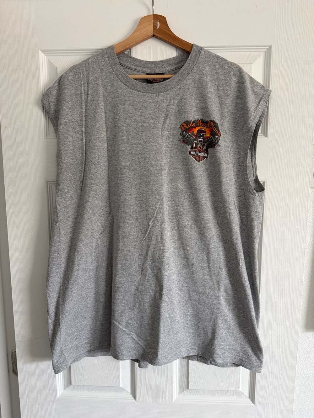 Harley-Davidson Grand Cayman Ride the Plank Sleeveless Shirt XL Gray